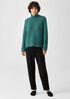 Recycled Cashmere Wool Funnel Neck Top
