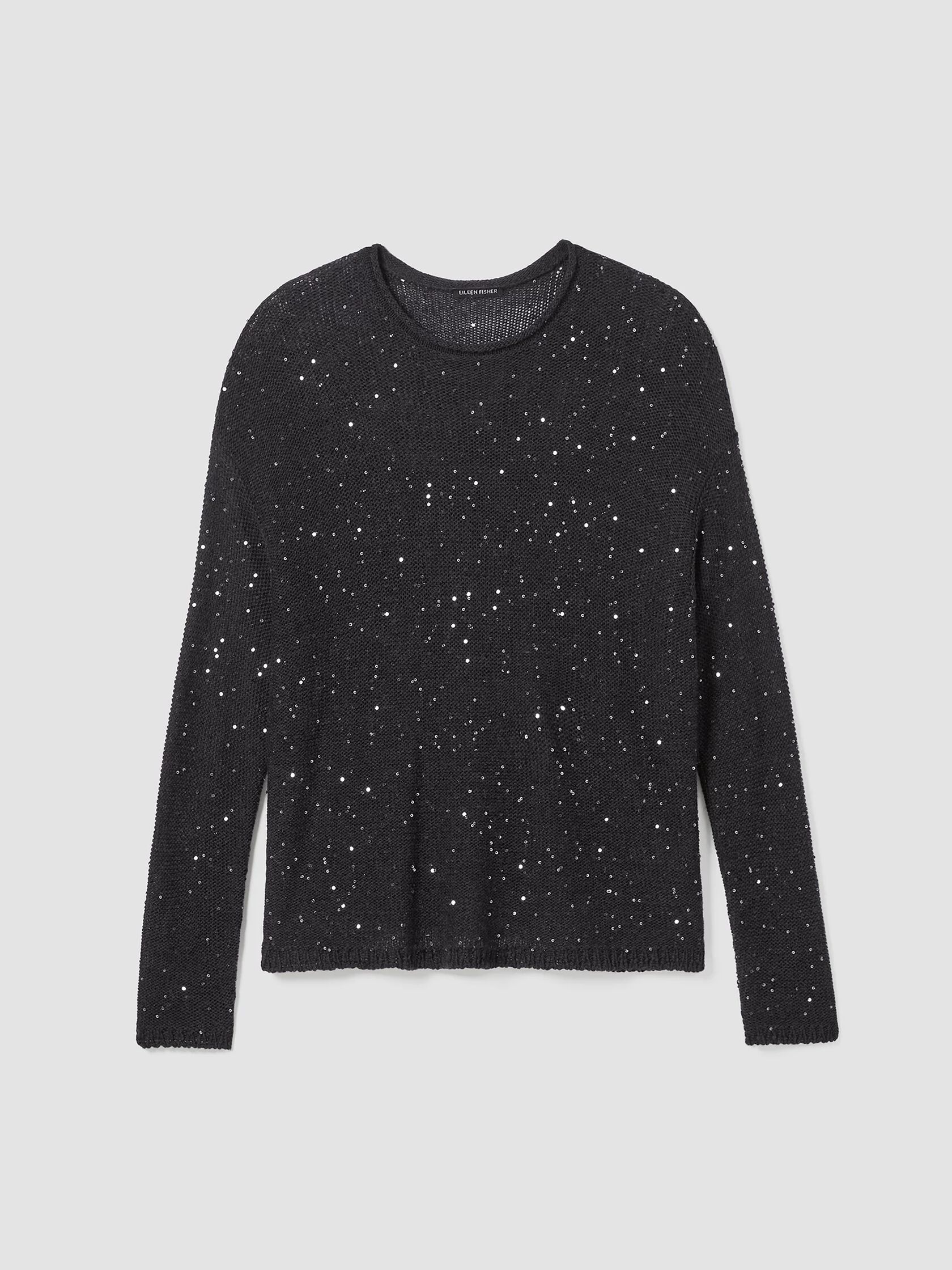 Merino Sequin Crew Neck Top