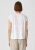 Organic Linen Jersey Shirred-Back Top