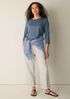 Organic Pima Cotton Jersey 3/4-Sleeve Tee