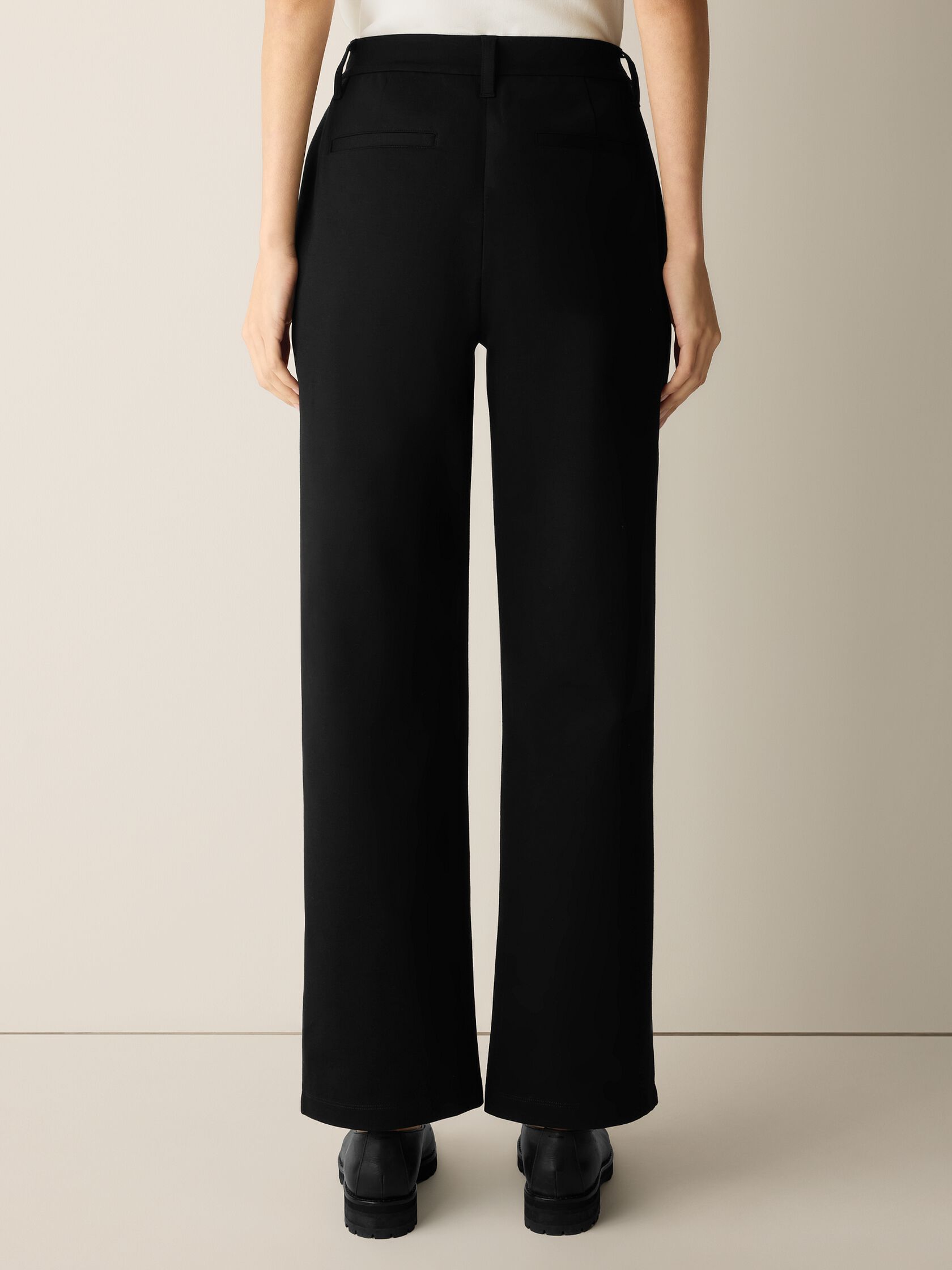 Washable Flex Ponte Straight Trouser Pant