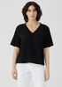 Pima Cotton Stretch Jersey V-Neck Tee