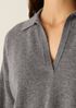 Italian Cashmere Split Neck Top