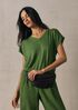 Organic Linen Jersey V-Neck Tee