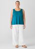 Organic Linen Jersey Scoop Neck Tank