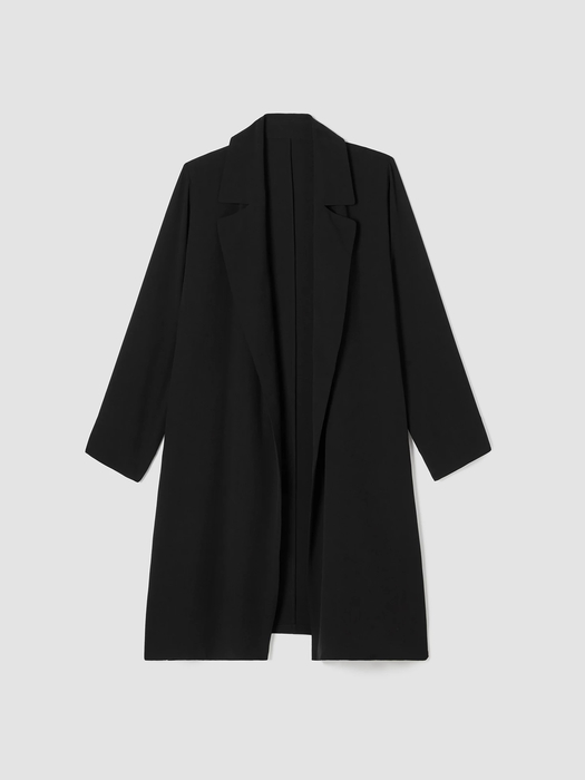 Silk Georgette Crepe Trench Coat