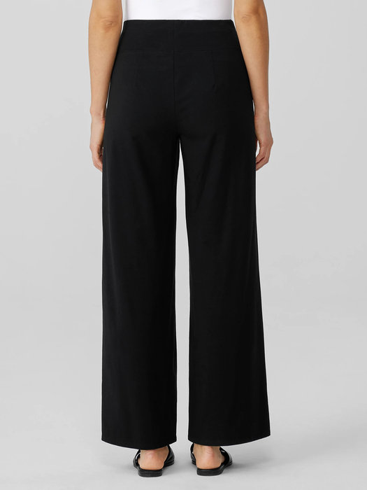 Traceable Cotton Jersey Wide-Leg Pant