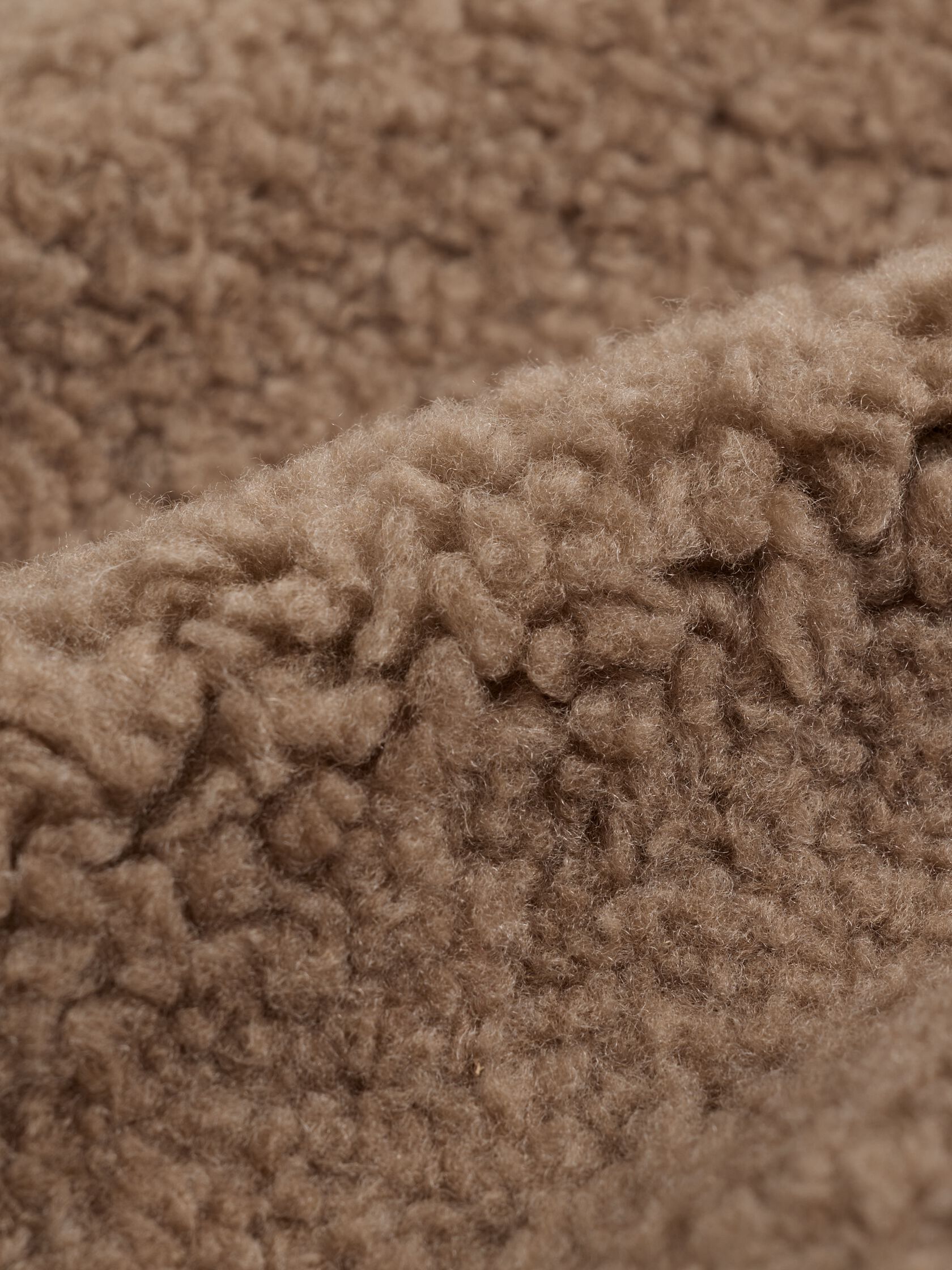 Wool Fluff Round Neck Jacket