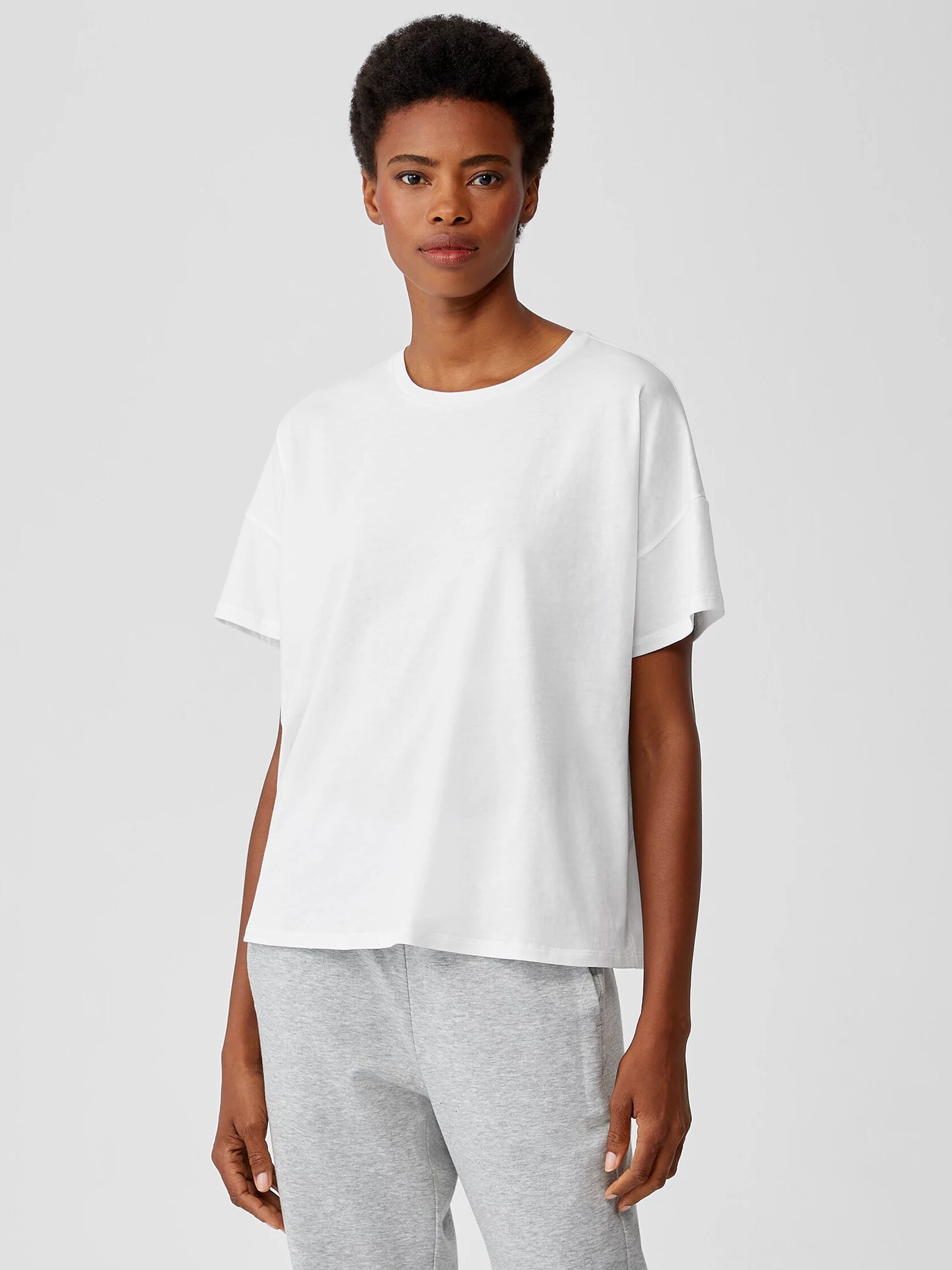 Organic Cotton Easy Jersey Crew Neck Tee