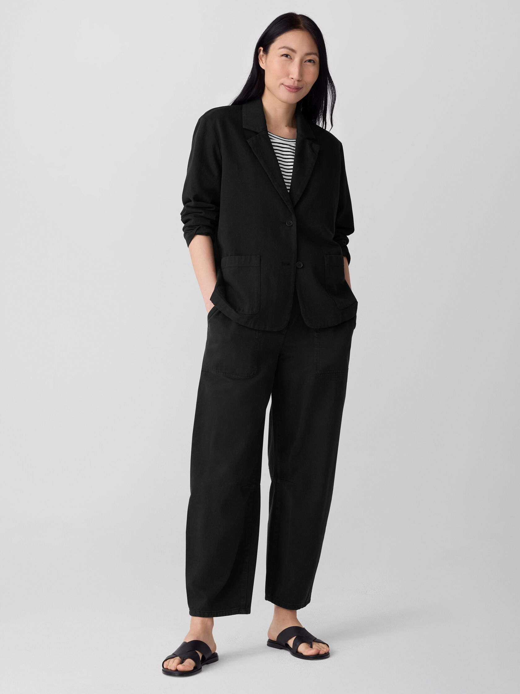 Garment-Dyed Utility Cotton Blazer