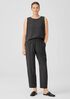 Mini Check Crepe Tapered Pant