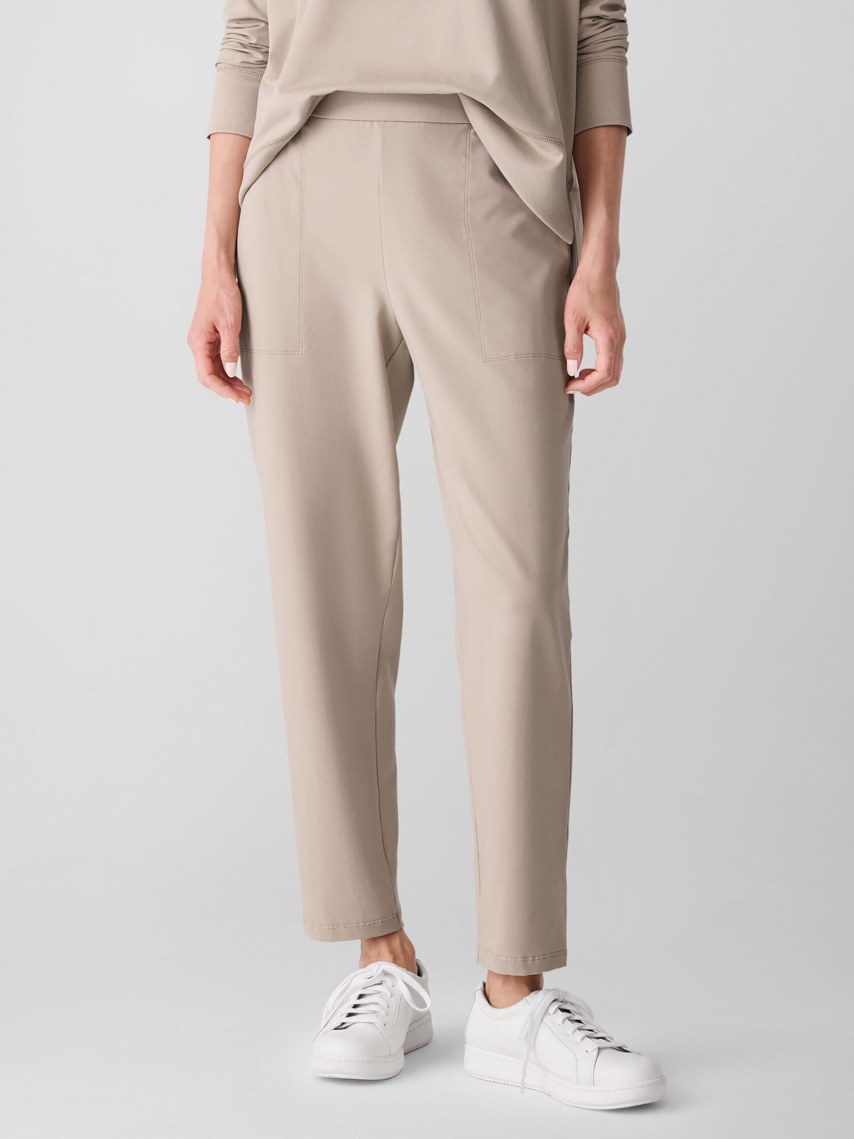 Pima Cotton Stretch Jersey Tapered Pant