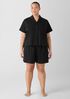 Organic Cotton Interlock Notch Collar Sleep Shirt
