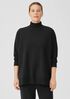 Pima Cotton Stretch Jersey Mock Neck Top