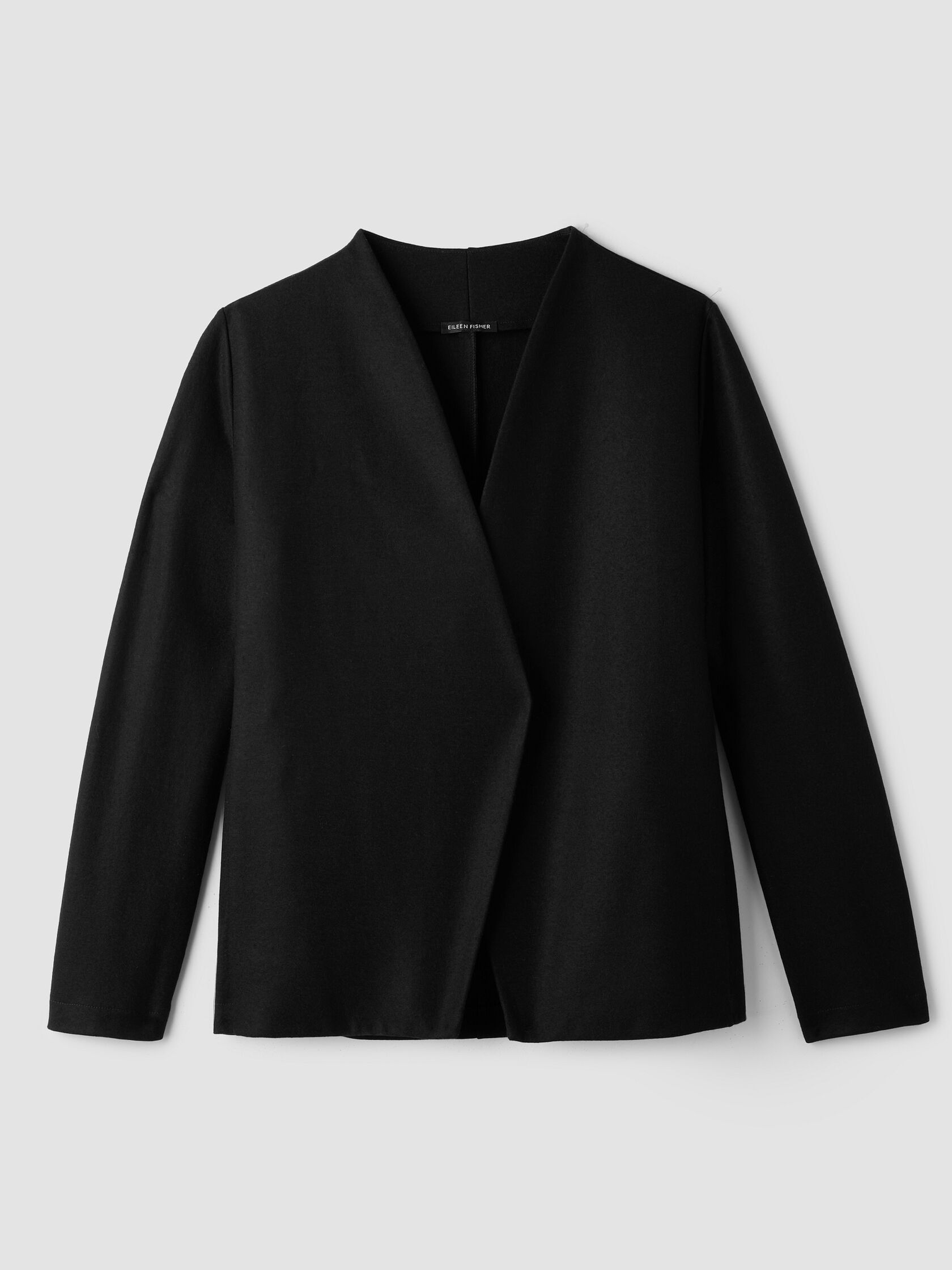 Felted Wool Jersey Angled Jacket in Regenerative Wool
