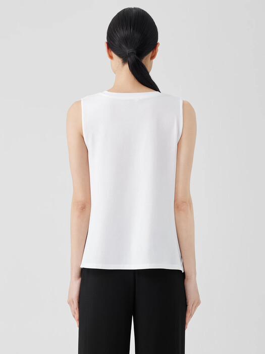 Stretch Jersey Knit V-Neck Tank