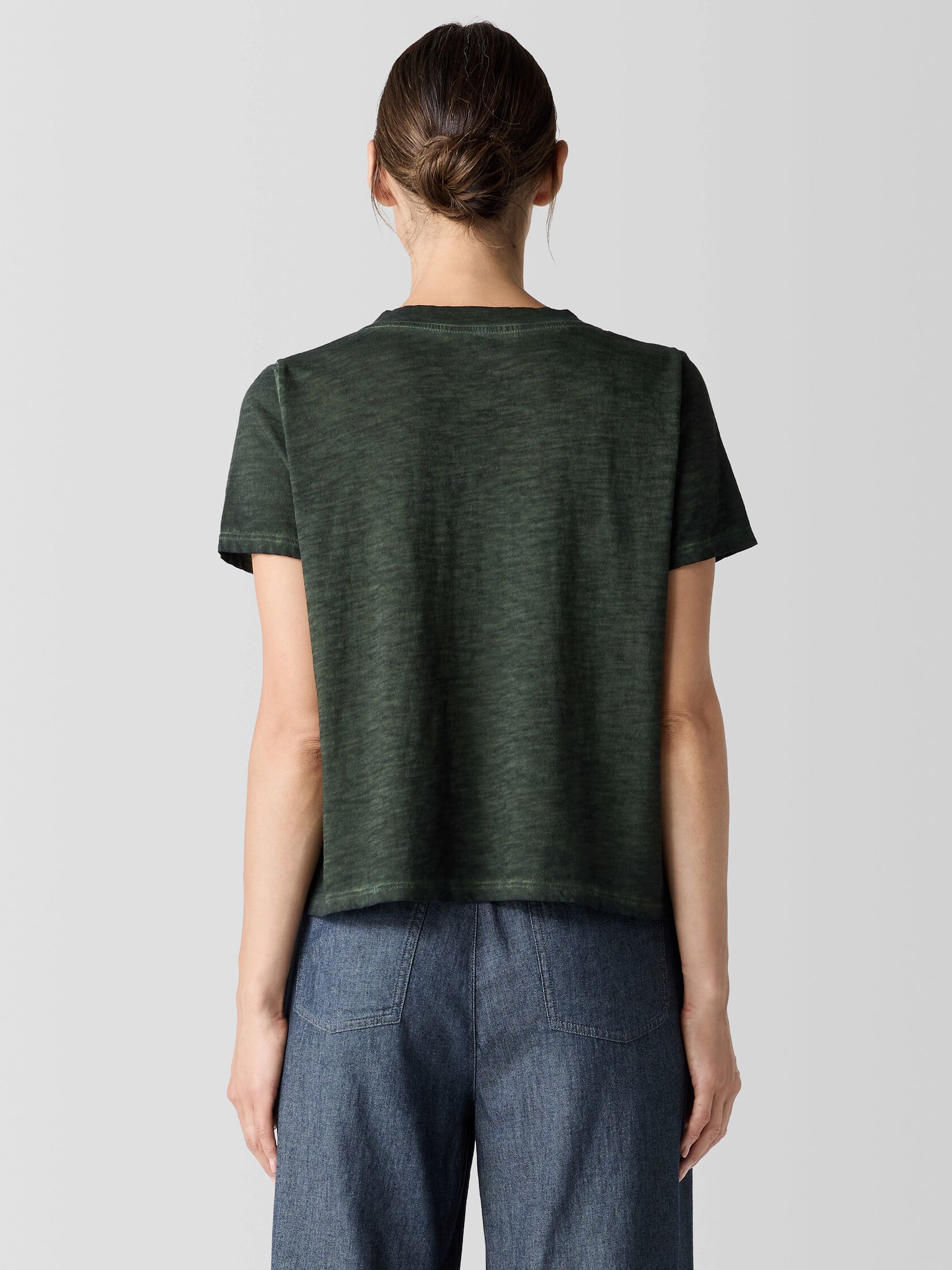 Organic Cotton Hazy Slub V-Neck Tee