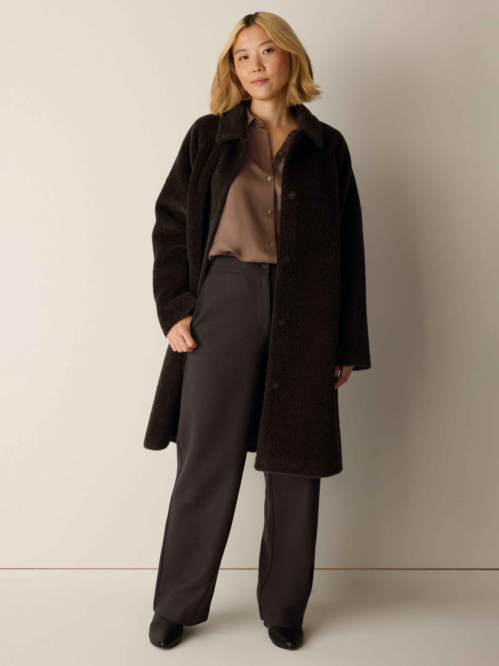 Fine Wool Alpaca Classic Collar Coat