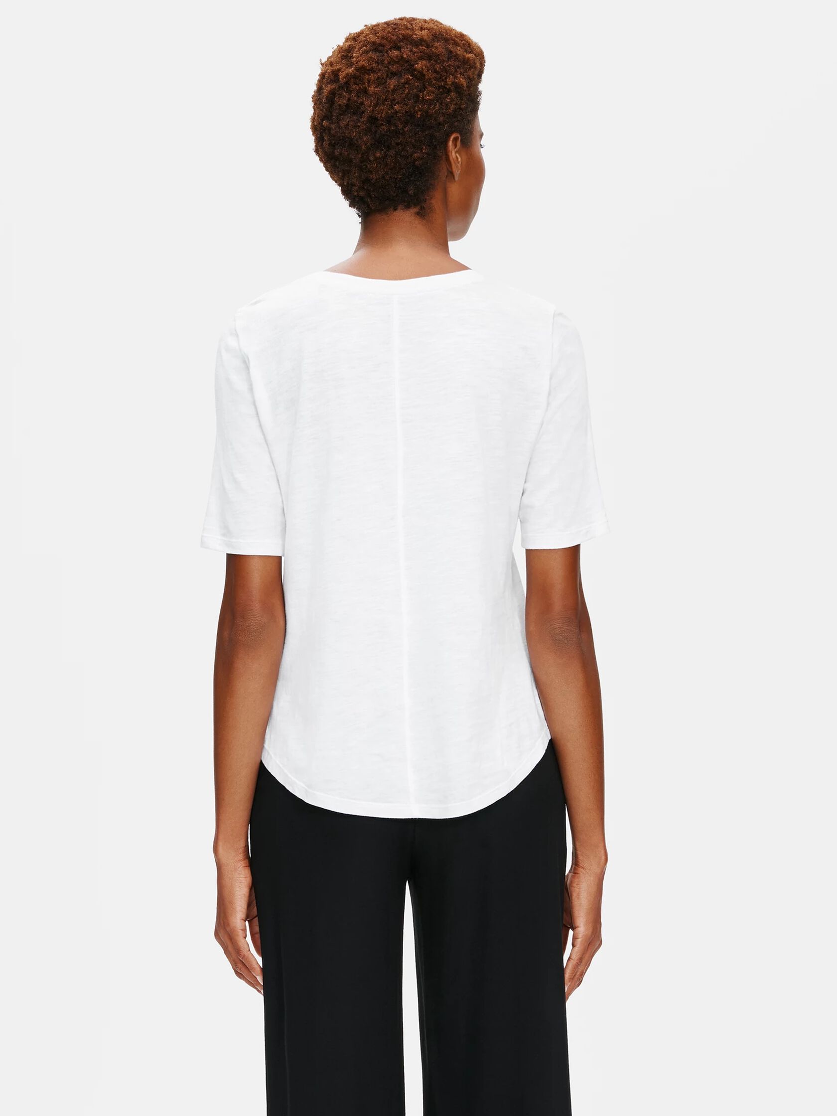 System Organic Cotton Slub Elbow-Sleeve Tee