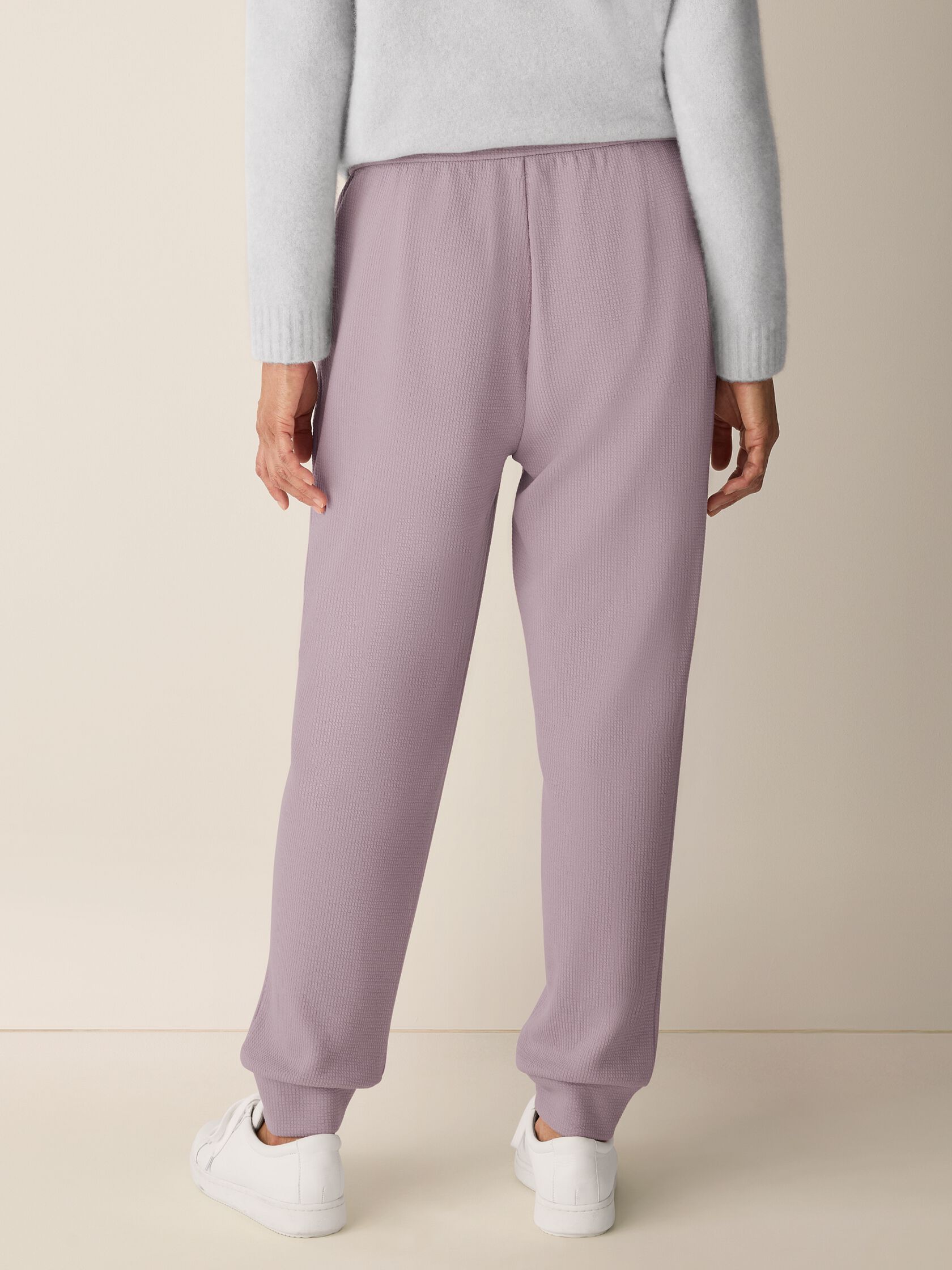 Waffle Cotton Blend Doubleknit Jogger Pant