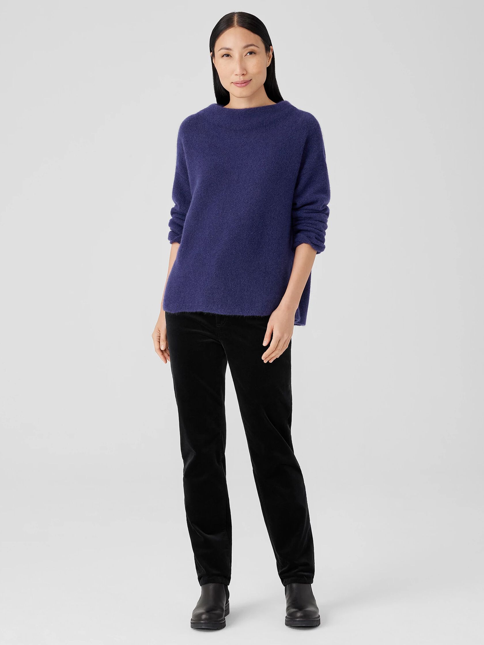 Cashmere Silk Bliss Funnel Neck Top