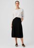 Washable Stretch Crepe Lantern Skirt