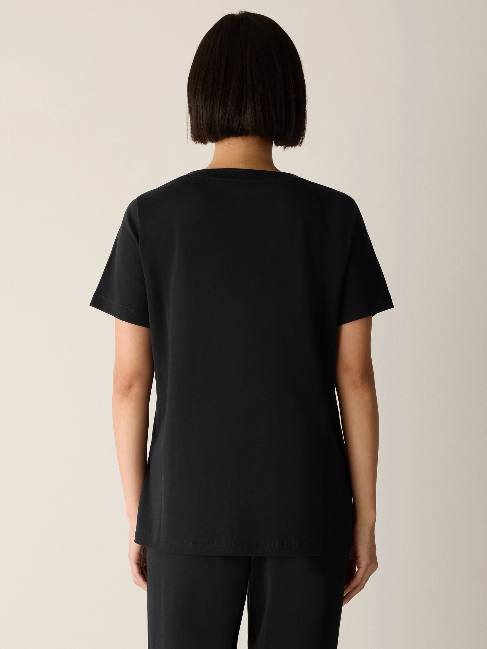 Organic Cotton Interlock Jewel Neck Sleep Tee