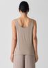 Stretch Silk Jersey Scoop Neck Tank