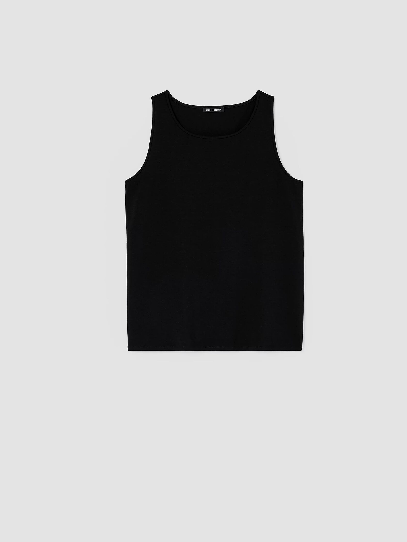 Stretch Jersey Knit Jewel Neck Tank