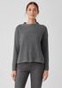 Silk Noil Funnel Neck Top