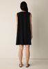 Resewn Washable Stretch Crepe V-Neck Dress