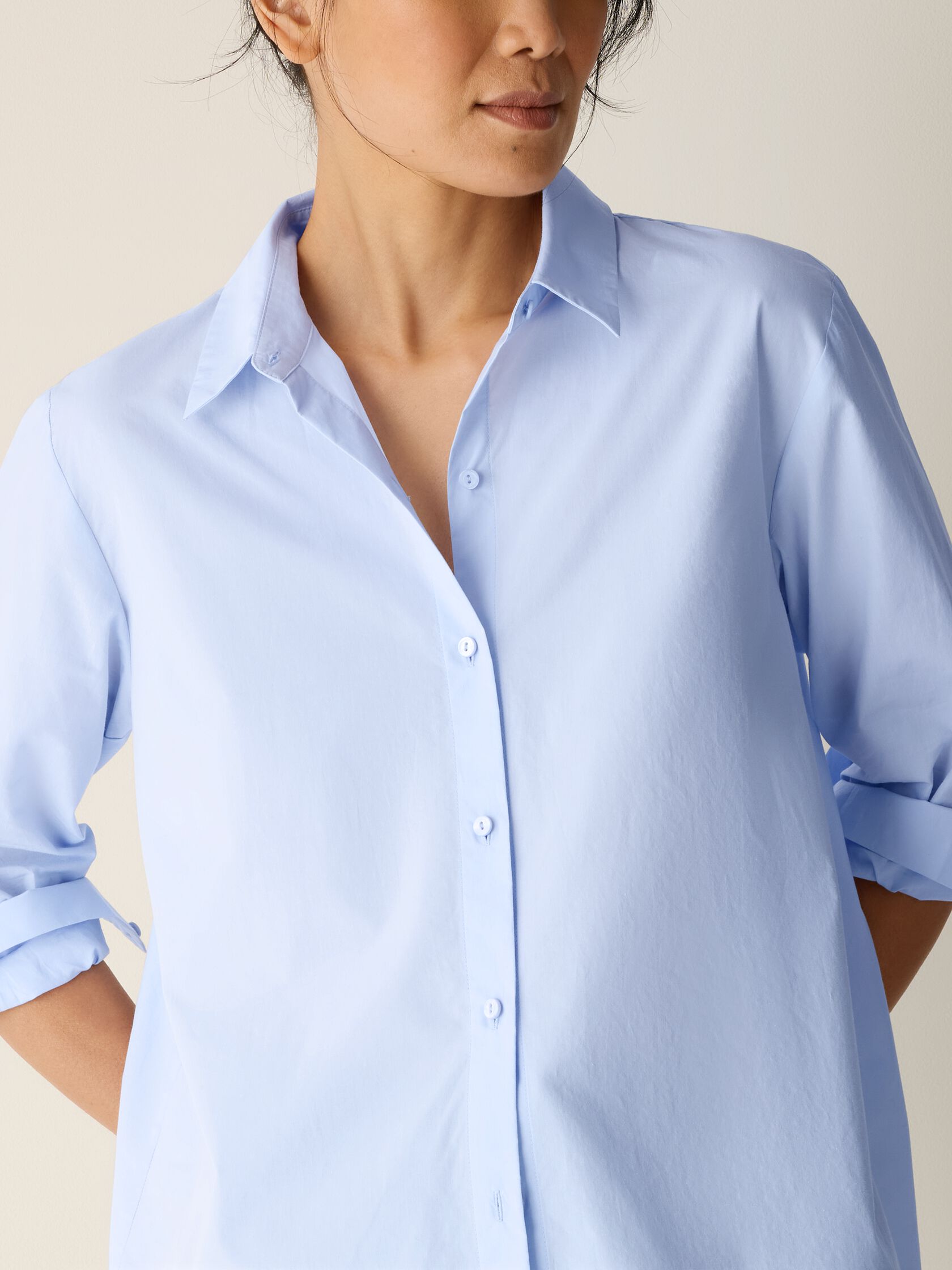 Organic Cotton Poplin Classic Collar Shirt