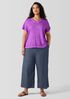 Organic Cotton Hazy Slub V-Neck Tee