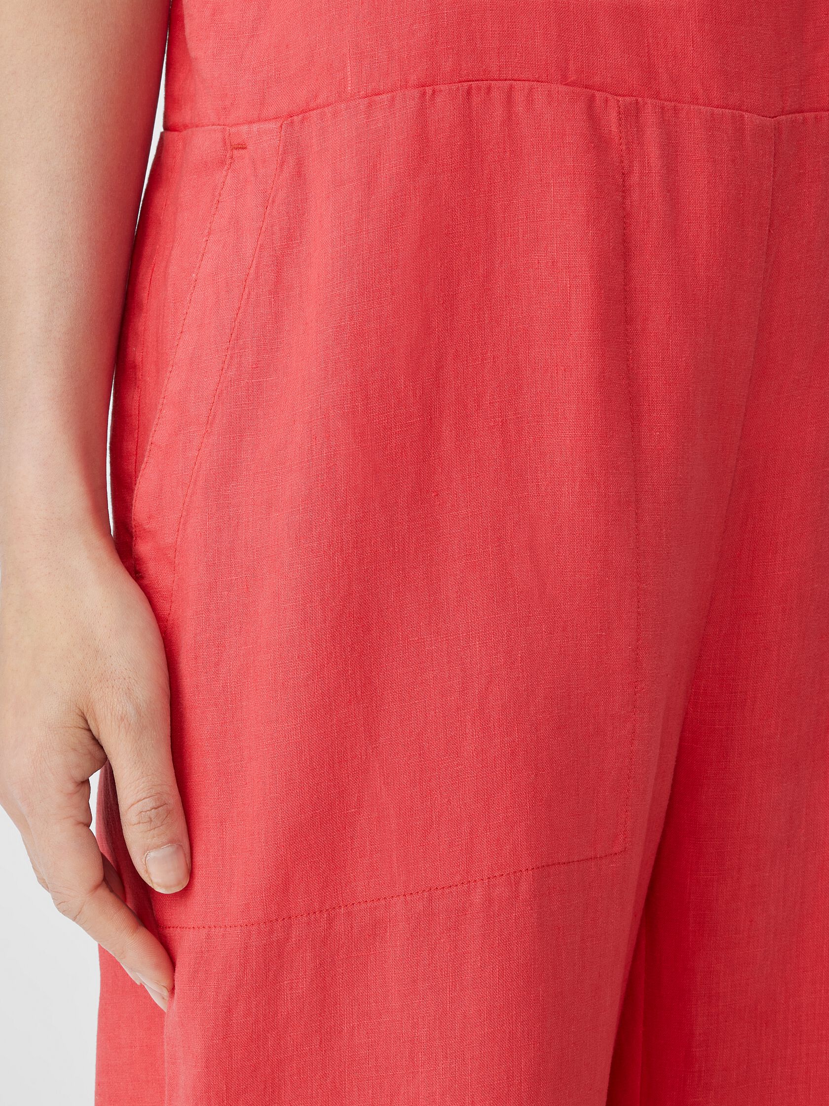 Garment-Dyed Organic Linen Overalls