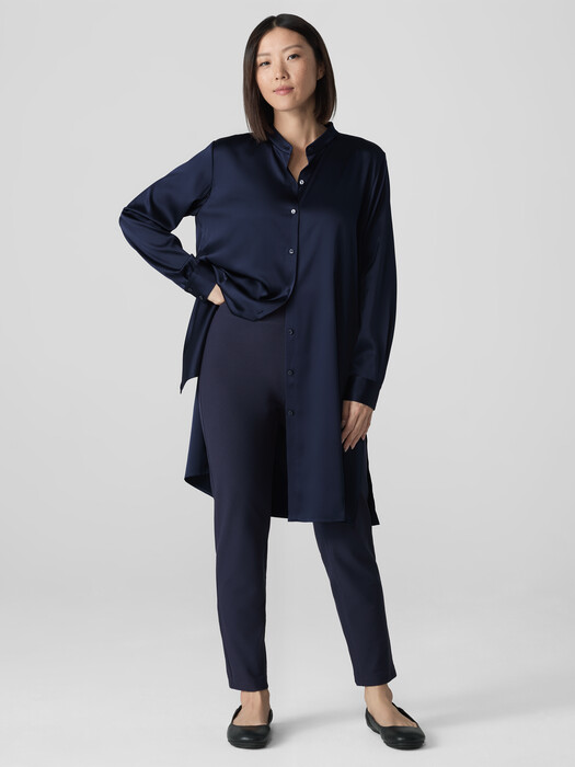 Washable Stretch Crepe Slim Pant