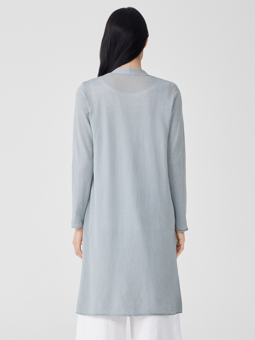 Organic Linen Cotton Jersey Long Cardigan