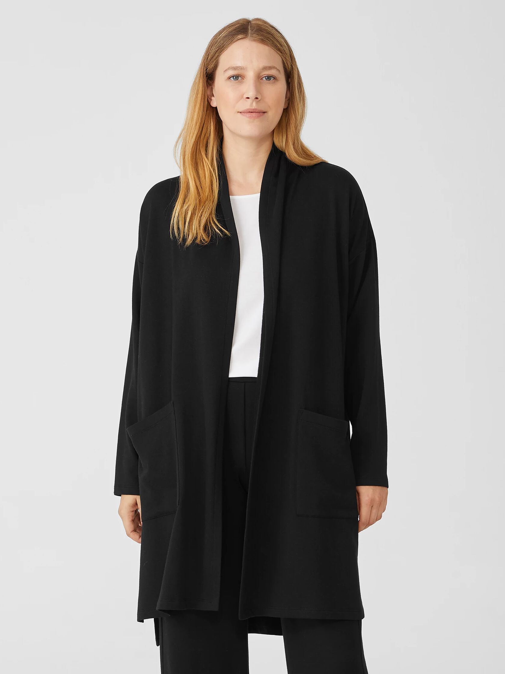 Cozy Brushed Terry Long Jacket