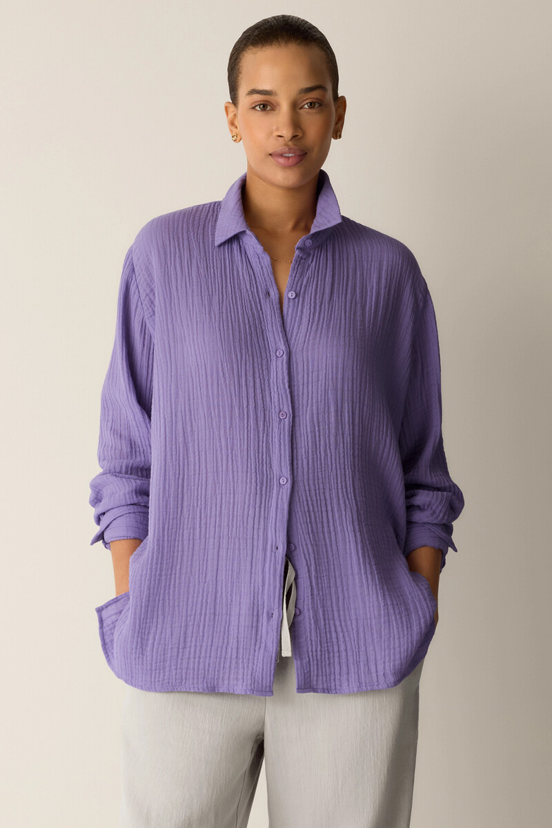 purple dress shirts for ladies Roper Women's Long Sleeve Solid Snap Shirt - Purple
