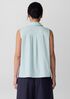 Washed Organic Cotton Poplin Sleeveless Shirt