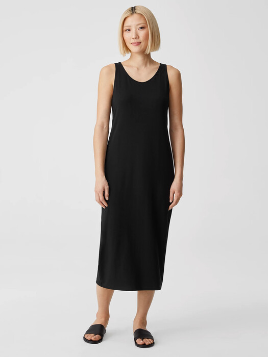 eileen fisher viscose jersey v neck dress NWT Eileen Fisher Dark Brown Stone Viscose Jersey V-Neck C/L Dress Size PS $218