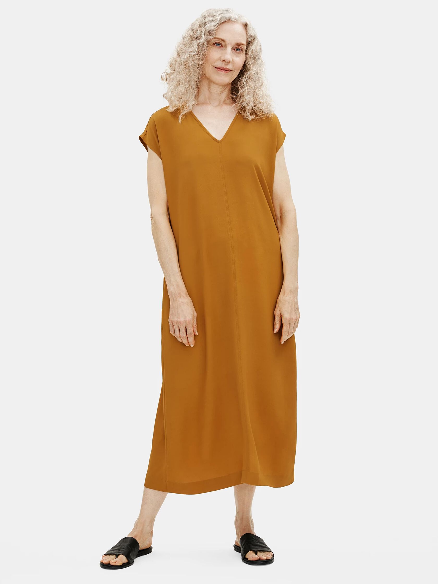 Textured Crepe Column Dress