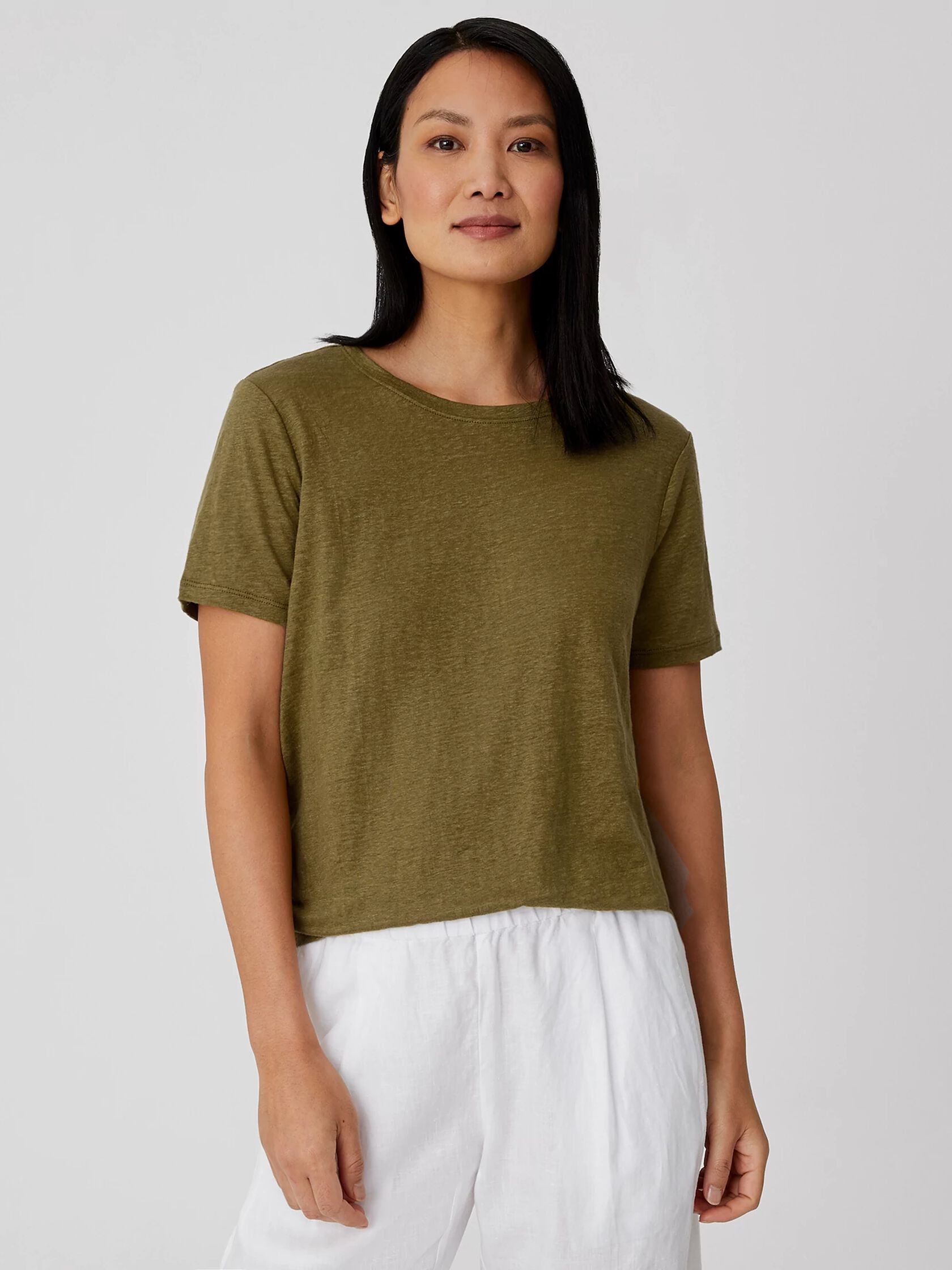 Organic Linen Jersey Short-Sleeve Tee