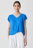 Organic Linen Jersey V-Neck Tee