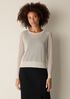 Gossamer Viscose Wedge Crew Neck Top