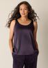 Stretch Silk Charmeuse Scoop Neck Tank
