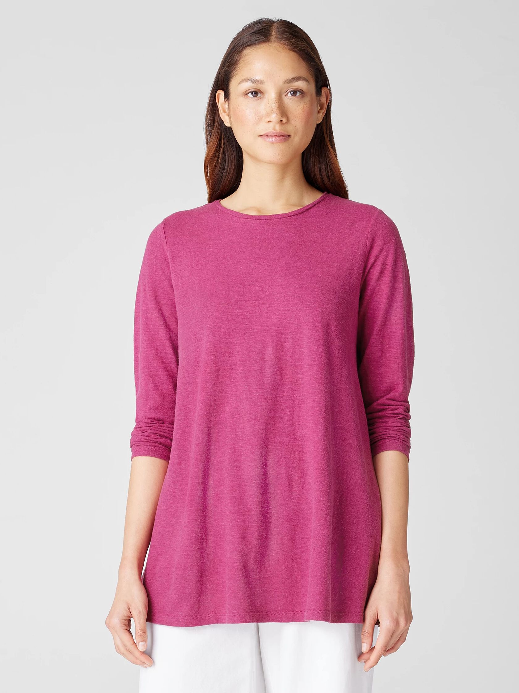 Hemp Organic Cotton Twist Crew Neck Top
