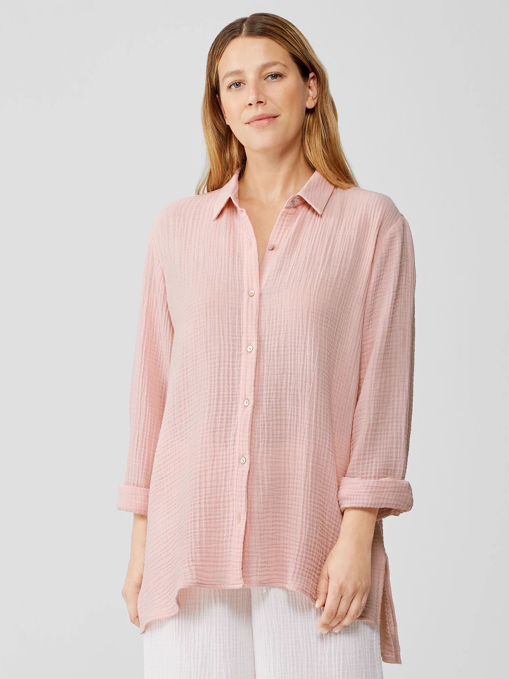 Organic Cotton Gauze Classic Collar Shirt