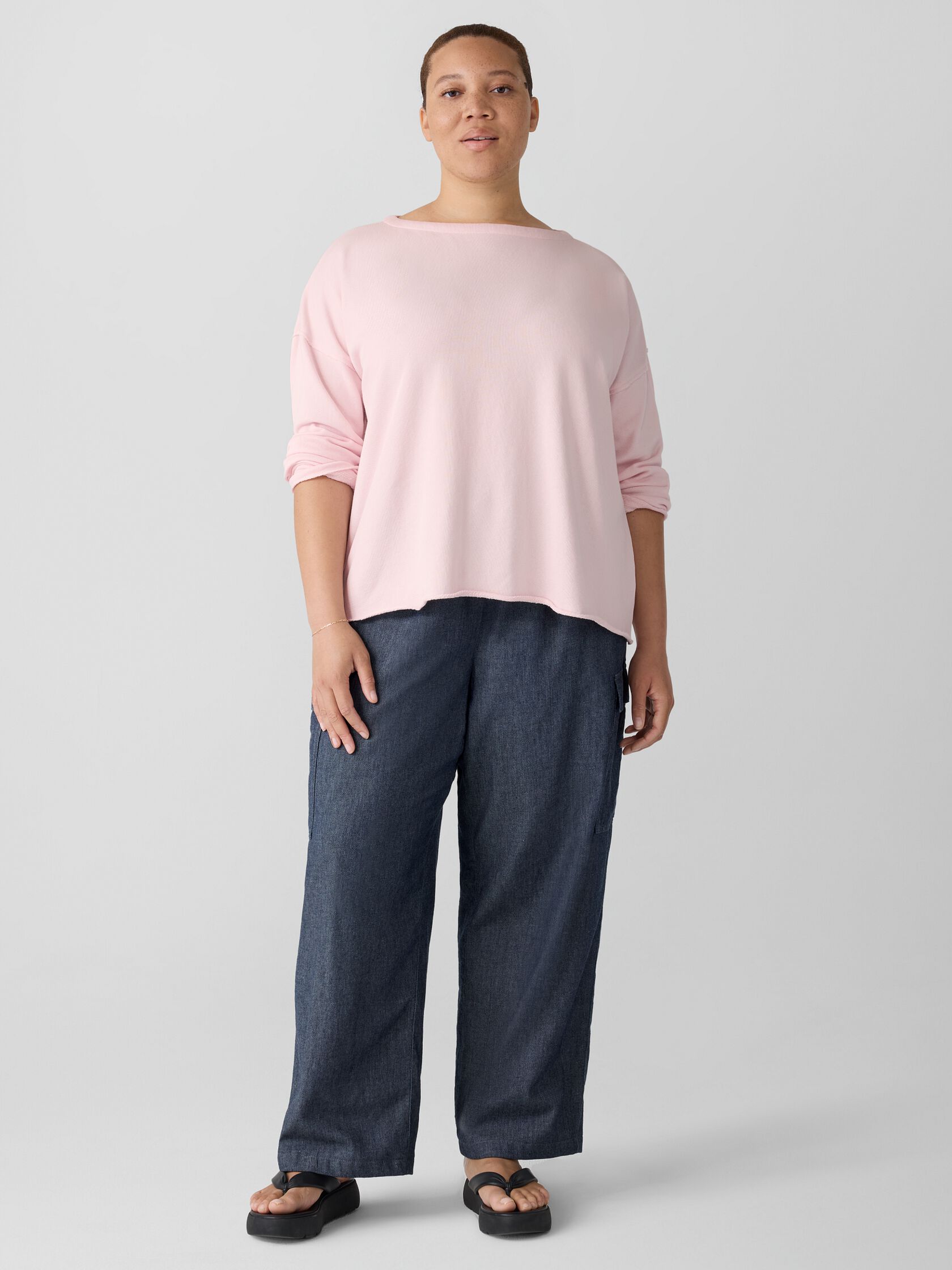 Lightweight Organic Cotton Terry Box-Top