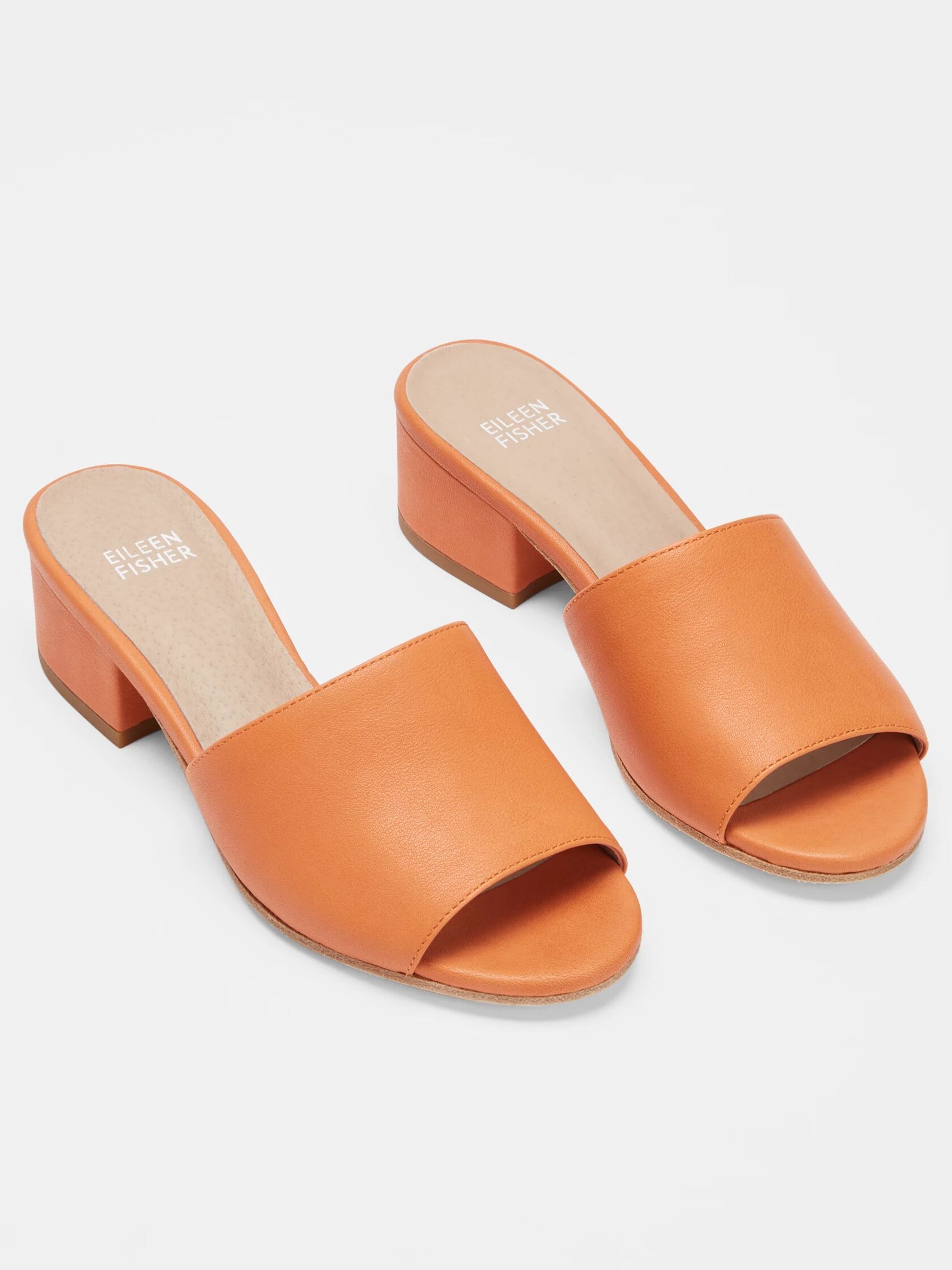 Tea Leather Slide Sandal