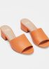 Tea Leather Slide Sandal